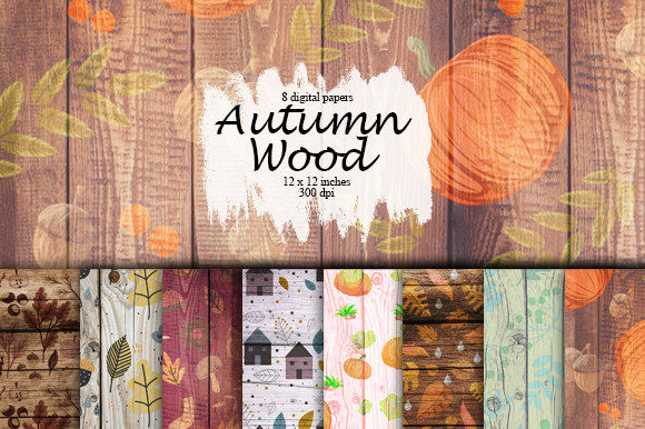 Autumn Wood Digital Background Paper: A Versatile Choice for Creative Projects