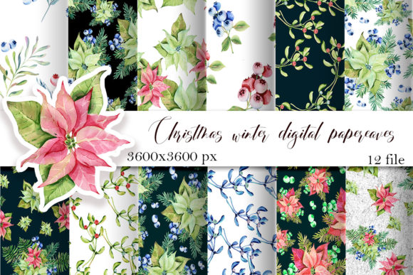 Christmas Pattern Poinsettia: A Versatile Design for Holiday Creativity
