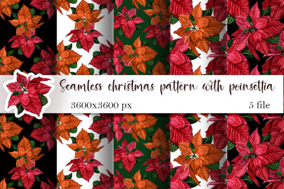 Christmas Poinsettia Digital Paper: A Versatile Design Resource