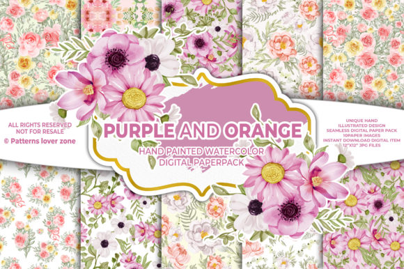 Floral Watercolor Seamless Pattern VLO-12: A Versatile Design Resource for Creative Projects