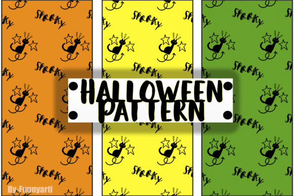 Spooky Halloween Doodle Seamless Pattern