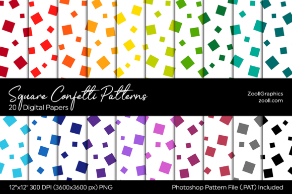 Square Confetti Digital Papers: A Creative Tool for Modern Designers