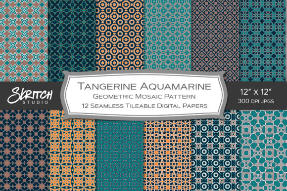 Tangerine Aquamarine Mosaic: A Versatile Design Resource