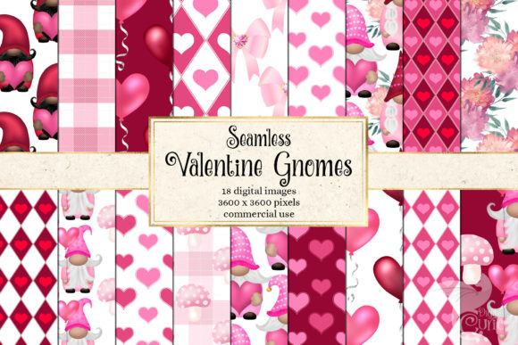 Valentine Gnome Digital Paper
